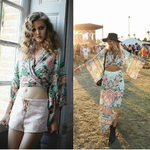 NWT Spell Designs Lotus Kimono Wrap & Skirt